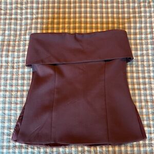 Babaton Aritzia Maroon Element Tube Top